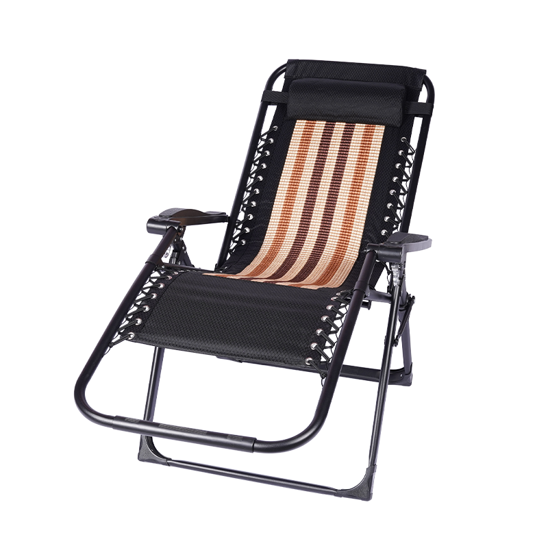 Silla tumbona plegable de patio con reposacabezas ajustables